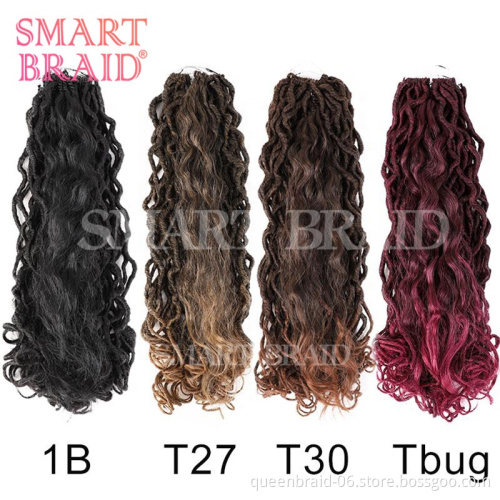 Faux Mermaid Locs 20 inch Synthetic Braiding Crochet Hair 18 roots/pack Ombre Crochet Hair Extension For Afro Women